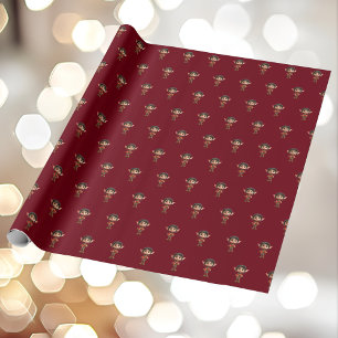 Cadeau Papier d'enveloppement pour elfe de Noël à la fill