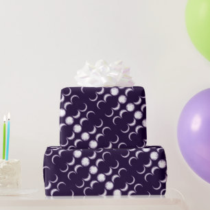 Cadeau Papier d'enveloppement pour enfant de lune violett