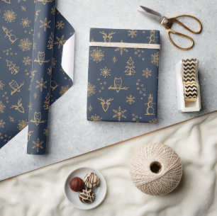 Cadeau Papier d'enveloppement pour objets d'hiver - Pouss