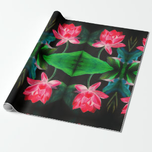 Cadeau Papier d'enveloppement rose Lotus Matte