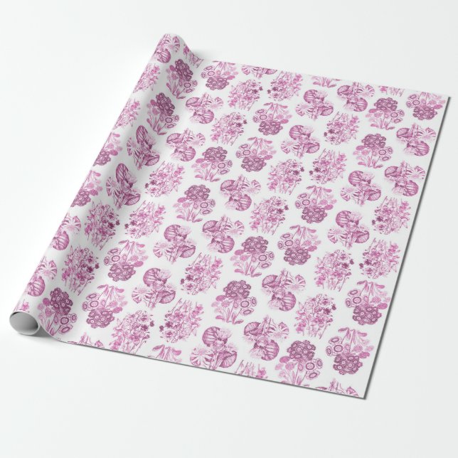 Cadeau Papier d'enveloppement rose monochrome (Déroulé)