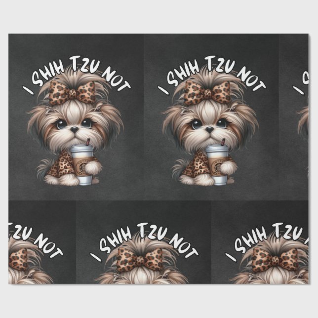 Cadeau Papier d'enveloppement Shih Tzu (Plat)