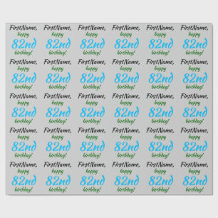 Cadeau Papier d'enveloppement simple 82e anniversaire