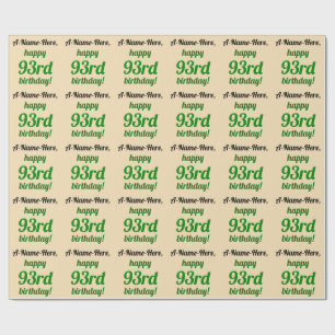 Cadeau Papier d'enveloppement simple 93e anniversaire
