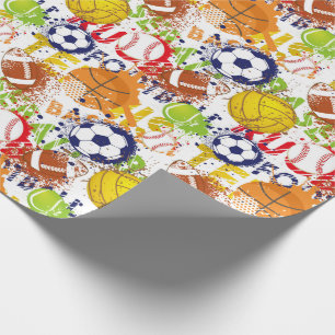 Cadeau Papier d'enveloppement sportif