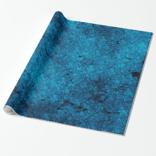 Cadeau Papier d'enveloppement turquoise bleu désossé Goth