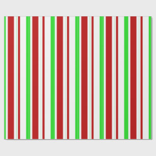 Cadeau Papier d'enveloppement vert, blanc, rouge