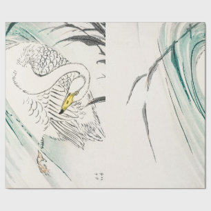 CADEAU PAPIER D'IMPRESSION EN BOIS DU SWAN JAPONAIS
