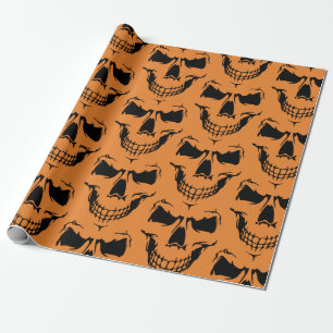 Cadeau Papier éffrayant de squelette de Halloween