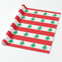Papier enveloppé avec Drapeau du Liban