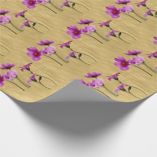 Cadeau Papier Fleurs à emballer