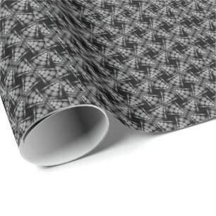 Cadeau Papier Grille noir élégant