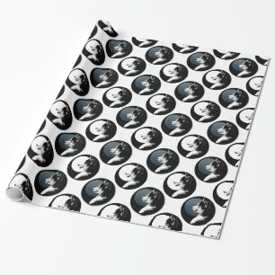 Cadeau Papier Husky Wrapper Papier Husky Puppy Sled