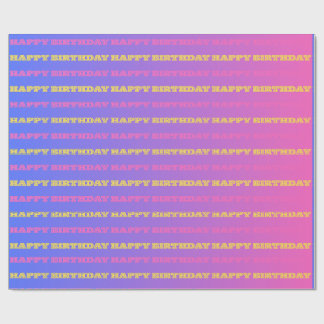 CADEAU PAPIER JOYEUX ANNIVERSAIRE, MIGNON, ROSE, VIOLET, 