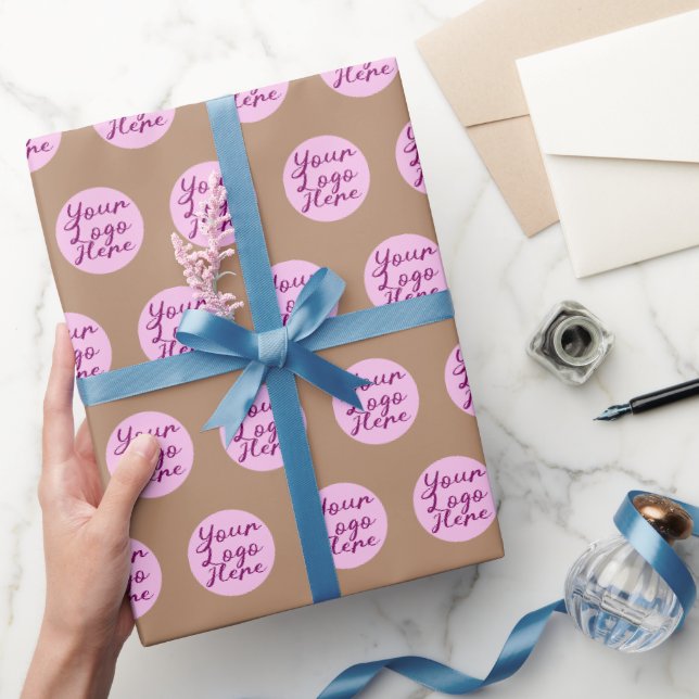 Cadeau Papier Kraft Personnalisé avec Logo Imprimé pour E (Cadeaux)