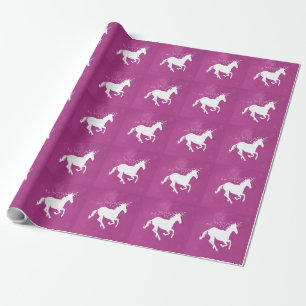 Cadeau Papier Mariage Magenta Unicorn