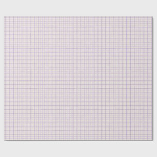 Cadeau Papier Minimaliste à Carreaux Lavande Clair Grille