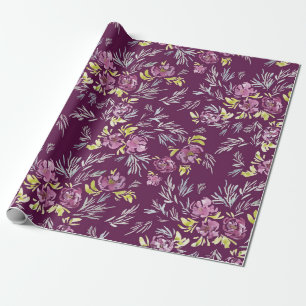 Cadeau Papier Motif à aquarelle violet