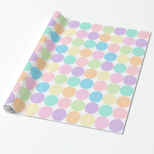 Cadeau Papier Motif à enveloppement Pastel Big Dots