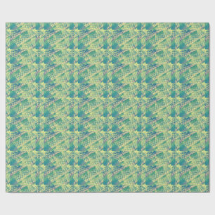 Cadeau Papier Motif Abstrait jaune vert violet