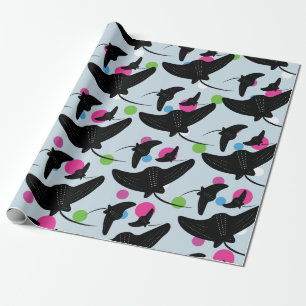 Cadeau Papier Motif coloré Stingray Party