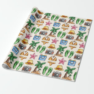 Cadeau Papier Motif d'été