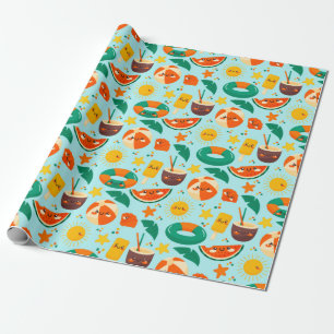Cadeau Papier Motif d'été