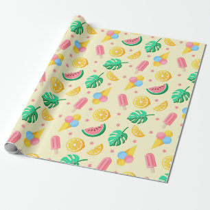 Cadeau Papier Motif d'été