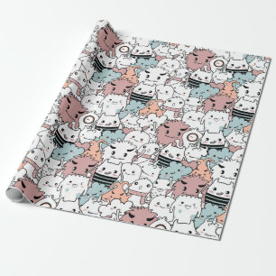 Cadeau Papier Motif Monster mignon