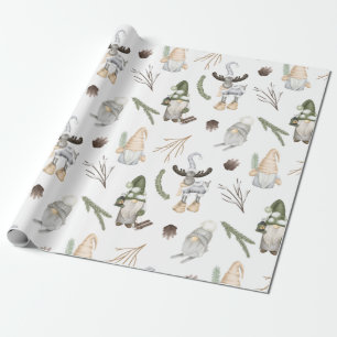 Cadeau Papier Motif nordique de Noël