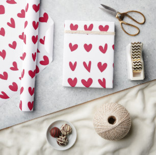 Cadeau Papier Motif rouge blanc