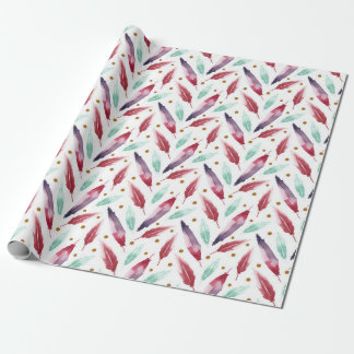Cadeau Papier Motif transparent avec aquarelle