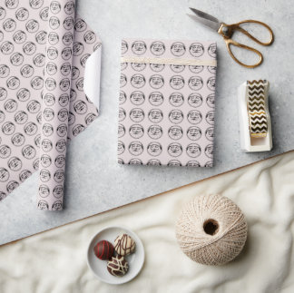 Cadeau Papier Motif Vintage du Père Noël