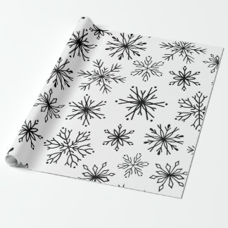 Cadeau Papier noir Motif d'enveloppement de Noël