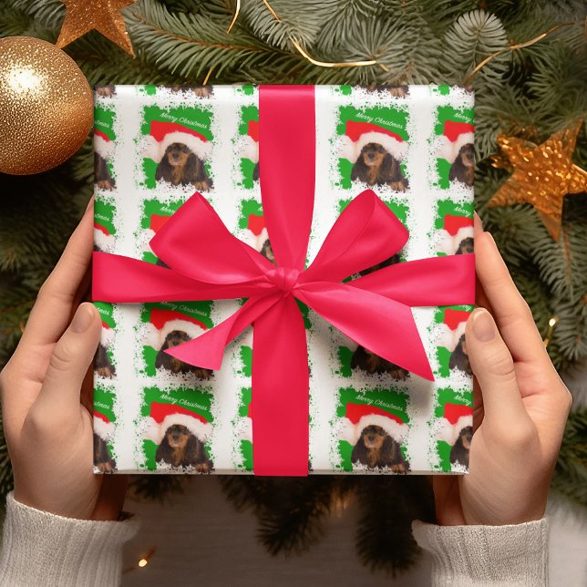 Cadeau Papier noir Tan Cavalier King Charles (Créateur téléchargé)