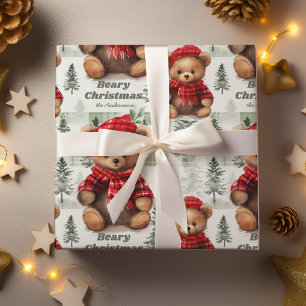 Cadeau Papier Nounours Festif