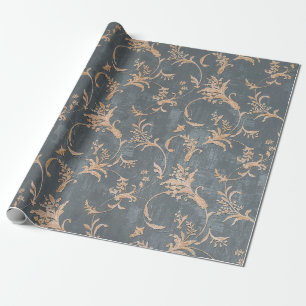 Cadeau Papier peint vintage rétro à fleurs sur le dos