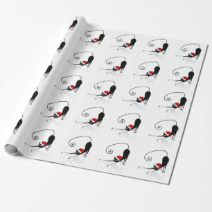 Cadeau Papier père Noël Cat Wrapper