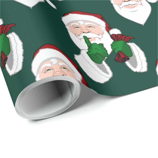 Cadeau Papier père Noël Enveloppement Papier de Noël (Coin rond)