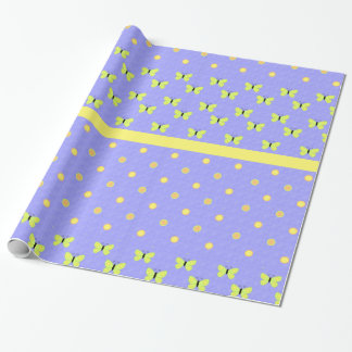Cadeau Papier Pois et papillons