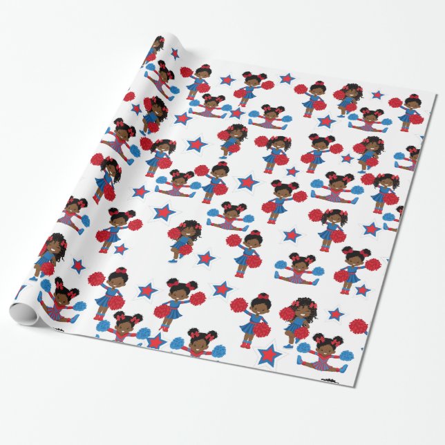 Cadeau Papier pom-pom girl, Enveloppement brillant (Déroulé)
