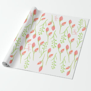 CADEAU PAPIER ROSE DE WRAPPING EN COULEUR D'EAU