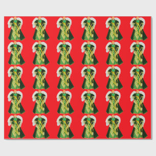 Cadeau Papier rouge Angel vert