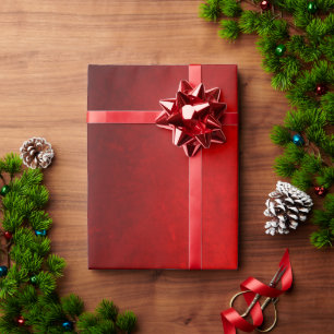 Cadeau Papier rouge Vintage de Noël