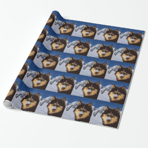 Cadeau Papier Sibérien Husky