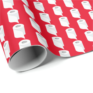 Cadeau Papier Toilet Roll Funny Quarantine Thème Rouge