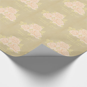 Cadeau Papier vieux rose romantique vintage