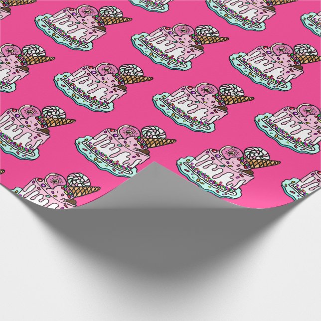 Cadeau Papier Whimsical Rose Anniversaire (Coin)