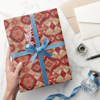 Cadeau Passion d'or Valentines Jour papier d'enveloppemen