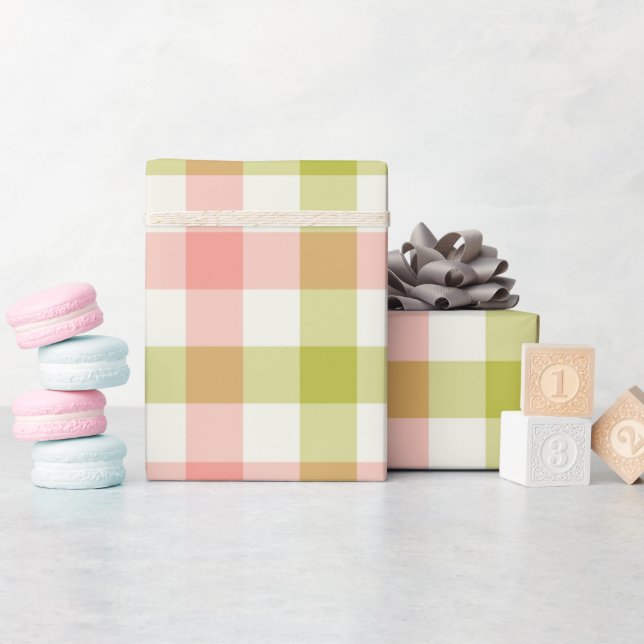 Cadeau Pastèque Gingham - Papier d'emballage (Baby Shower)